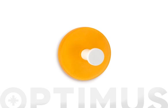 COLGADOR ADHESIVO CIRCULARNARANJA 2 UNID