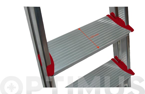 ESCALERA ALUMINIO PELDAÑO ANCHO 3 PELDAÑOS NOR036 2