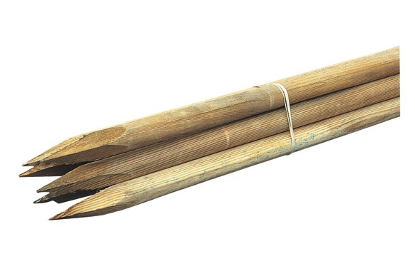 Tutor madera pino 6 uds ø 2,7 x 150 cm