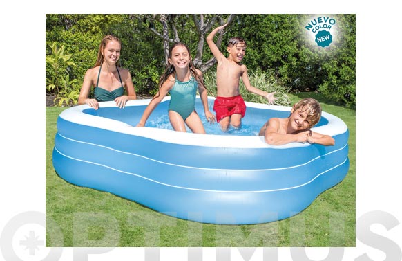 PISCINA AUTOPORTANTE INFANTIL AZUL 1250 L 229X229X56CM 57495 2
