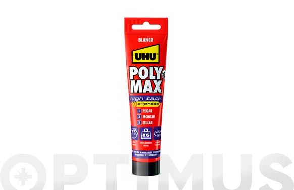 Adhesivo montaje sellador polymax high tack 165 gr blanco