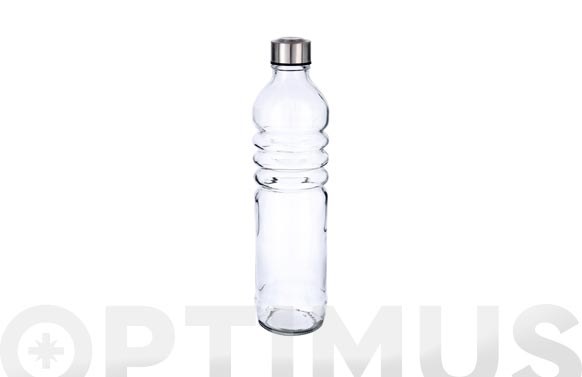 Botella vidrio relieve transparente 1,25 l