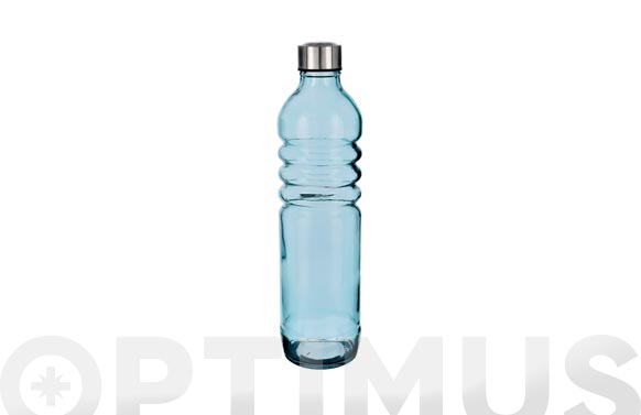 Botella vidrio relieve azul 1,25 l