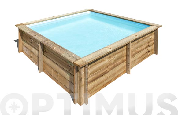 Piscina cuadrada madera... 2