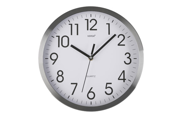 Reloj pared redondo ø25 cm - aluminio