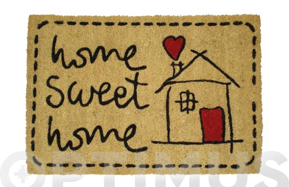 Felpudo coco home sweet home 40 x 60 cm - casa