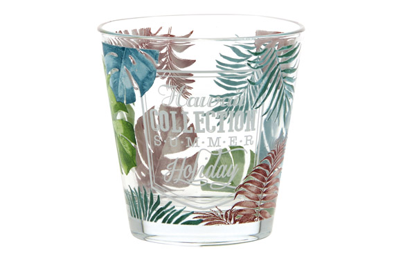 Vaso agua decorado pack 3u 25 cl - hawaii