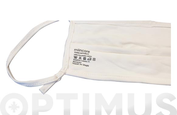 MASCARILLA REUTILIZABLE ANTIVIRICA 75 LAVADOS AJUSTABLE ADULTO BLANCA ADULTSENSELOGBLANCA 2
