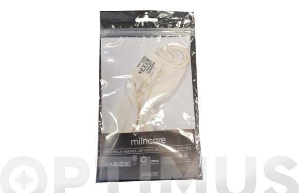 MASCARILLA REUTILIZABLE ANTIVIRICA 75 LAVADOS AJUSTABLE ADULTO BLANCA ADULTSENSELOGBLANCA 4