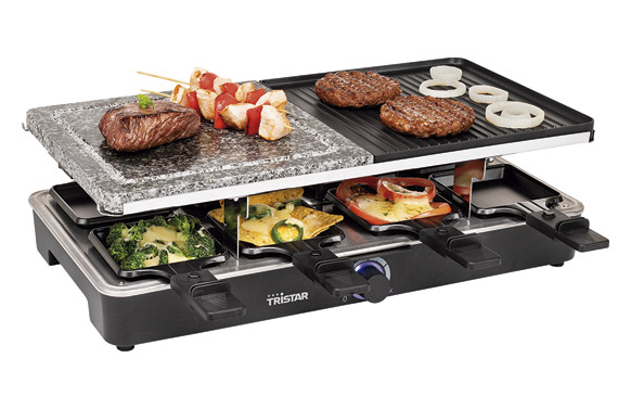 Raclette grill piedra 8 servicios