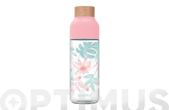 Botella tritan rosa hojas 720 ml