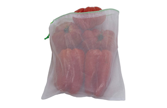 Bolsa malla reutilizable para vegetales nilon - set 6 uds
