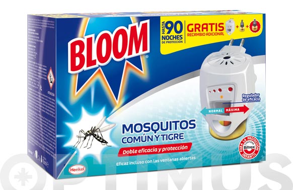 Bloom electrico mosquitos común y tigre 2 recambios incluidos