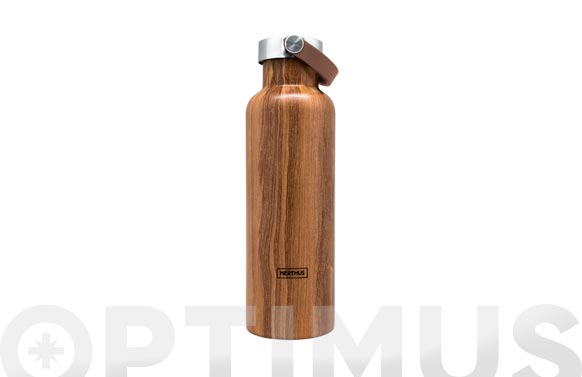 Botella termo inox sport 750 ml - madera