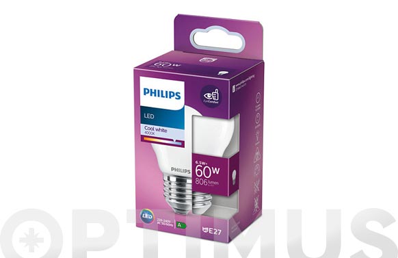 BOMBILLA LED ESFERICA E27 LUZ NEUTRA 806LM 6,5W 92900209328 2
