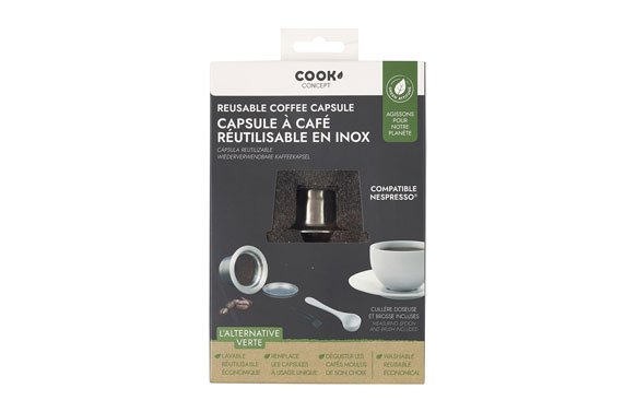 Capsula cafe nespresso reutilizable acero
