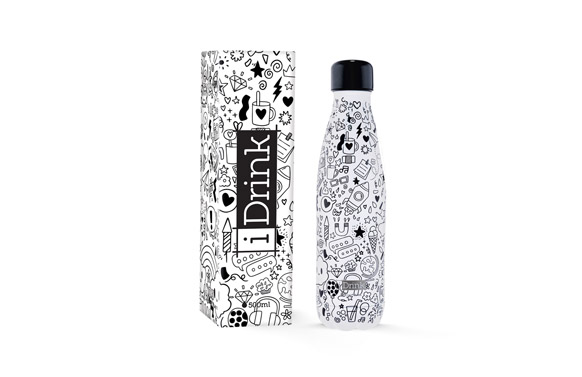 Botella termo inox 500 ml - doodle