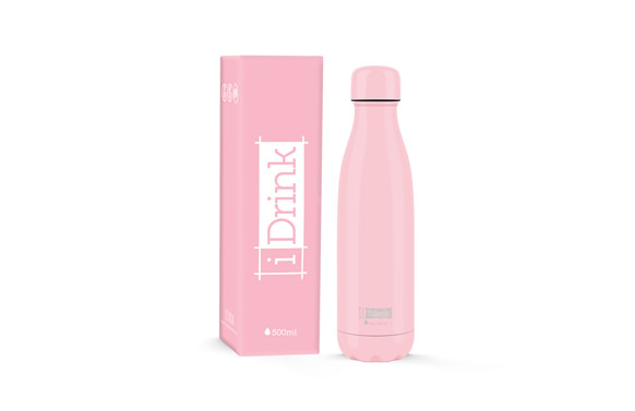 Botella termo inox 500 ml - rosa