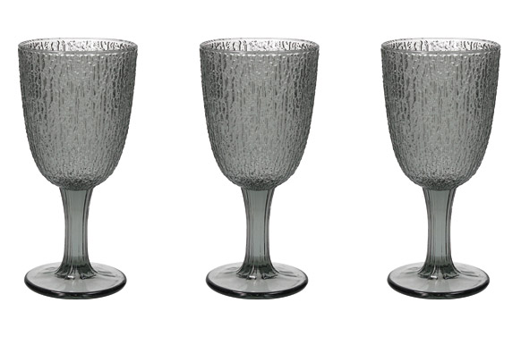 COPA VIDRIO COLOR DAVOR SET 3 UDS GRIS TOG128 2