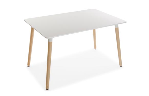 Mesa cocina meera blanca 120x80 cm