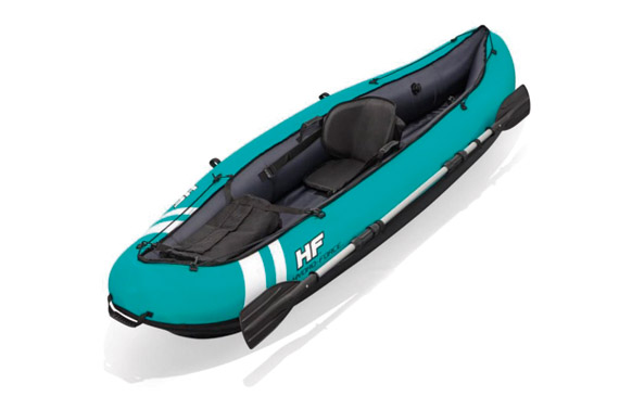 Kayak individual inflable ventura + remo e hinchador 280x86 cm