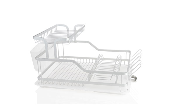 Escurreplatos aluminio p/p blanco 57,5 x 38 x 29 cm.