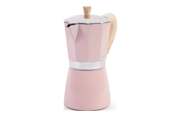 Cafetera aluminio full induccion venezia rosa 3 tazas