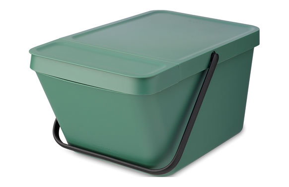 Cubo reciclaje sort + go apilable verde abeto 20 l