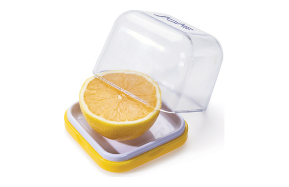 Contenedor guarda alimentos reversible apilable limones