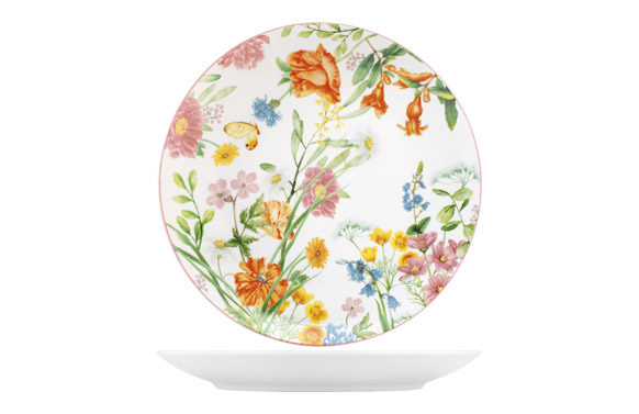 VAJILLA 18 PZAS PORCELANA DECORADA CAROLINE BLANCA 7076700 3