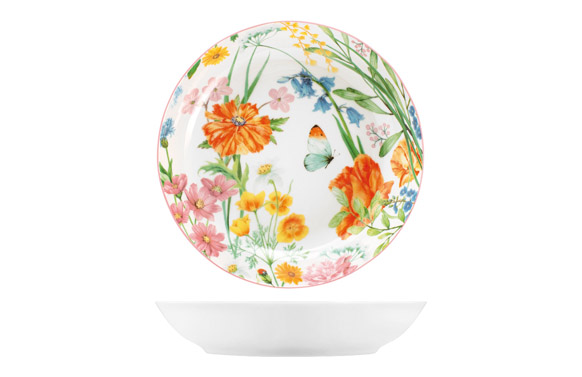 VAJILLA 18 PZAS PORCELANA DECORADA CAROLINE BLANCA 7076700 4