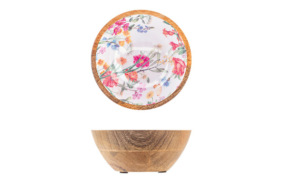 BOL MADERA DECORADO CAROLINE Ø 15 CM-SURTIDO 9251415 2
