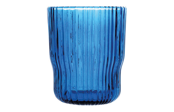 Vaso vidrio grabado 28 cl - azul