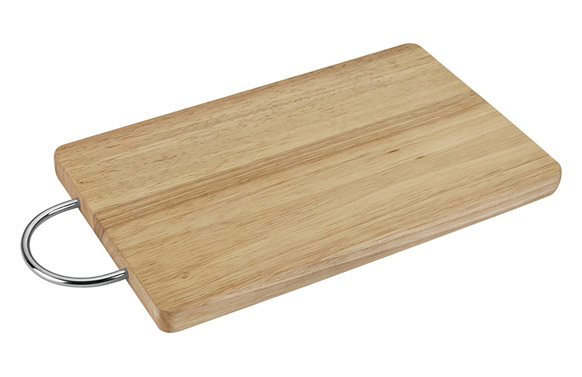 Tabla cocina cortar madera asa cromada 18 x 29 cm